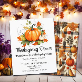 Inbjudan till Thanksgiving för budgetmappning för