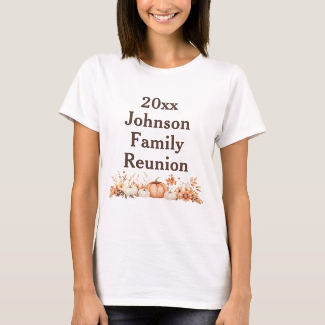 Inbjudan till Thanksgiving för familjeåterförening T Shirt (Framsida)