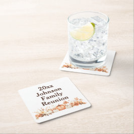 Inbjudan till Thanksgiving för familjeåterförening Underlägg Papper Kvadrat