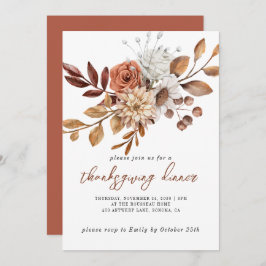 Inbjudan till Thanksgiving för höstrotbaserad Blom