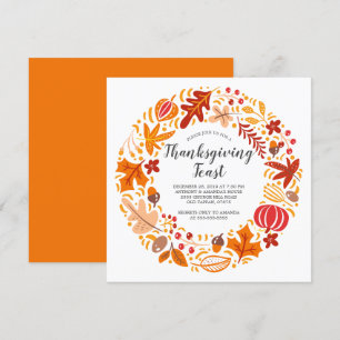 Inbjudan till Thanksgiving för utandning hösten Lö