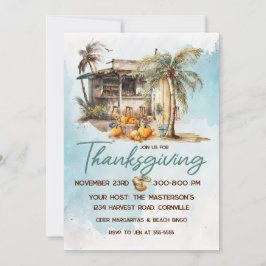 Inbjudan till Thanksgiving för vattenfärgssegment