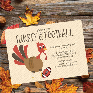 Inbjudan till Thanksgiving i Turkiet och fotboll