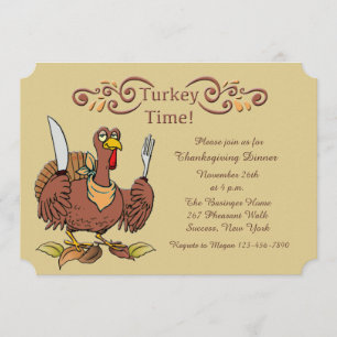 Inbjudan till Thanksgiving i Turkiet på kvällen