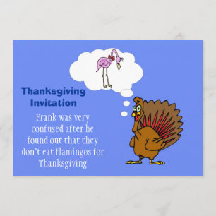 Inbjudan till Thanksgiving med kalkoner