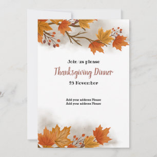 Inbjudan till thanksgiving-middag