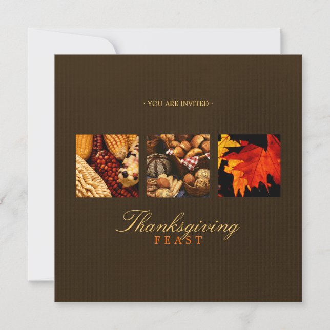 Inbjudan till thanksgiving-middag (Framsida)
