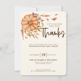 Inbjudan till Thanksgiving Middag Boho Tema