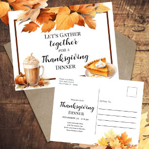 Inbjudan till thanksgiving Middag Paj