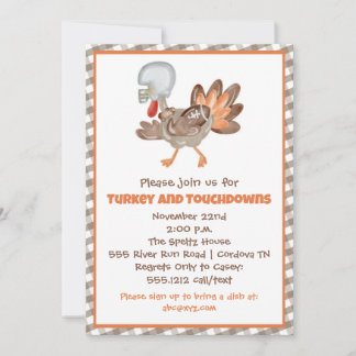 Inbjudan till Thanksgiving om Turkiet och pekfingr
