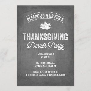 Inbjudan till Thanksgiving på kalkbrädpanelens mid