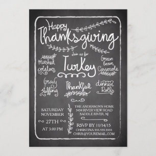 Inbjudan till Thanksgiving på kalkylpanelens unika