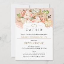 Inbjudan till Thanksgiving på middagen för guld Bl