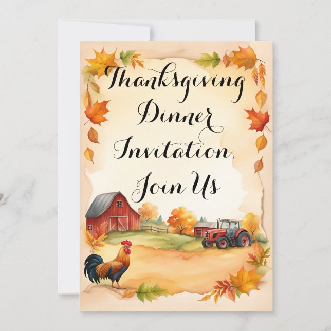 Inbjudan till thanksgiving på middagen, Gå med oss (Framsida)