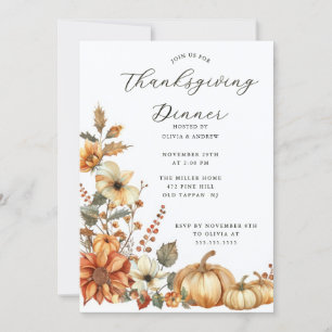 Inbjudan till Thanksgiving på serveringstid för Ru