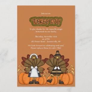 Inbjudan till Thanksgiving på Turkiets dag