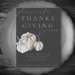 Inbjudan till Thanksgiving på vattenfärgspumpa på