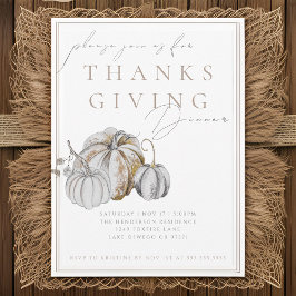 Inbjudan till Thanksgiving på vattenfärgspumpa på
