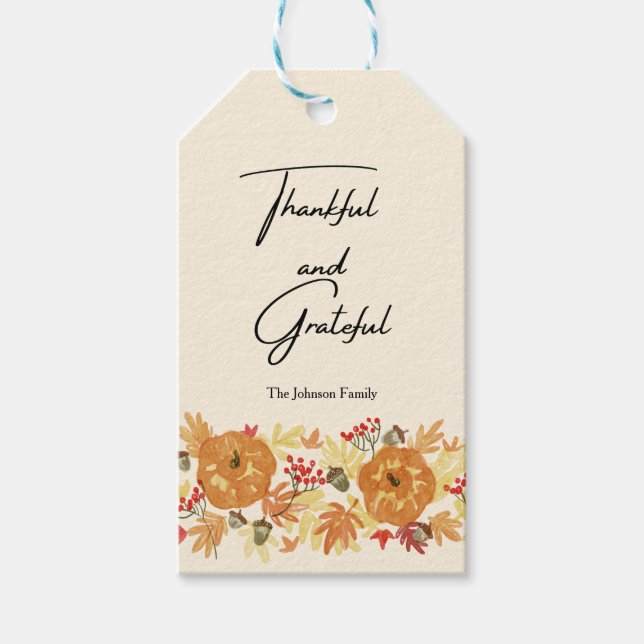 Inbjudan till thanksgiving Pumpkin Dinner Presentetikett (Framsidan)