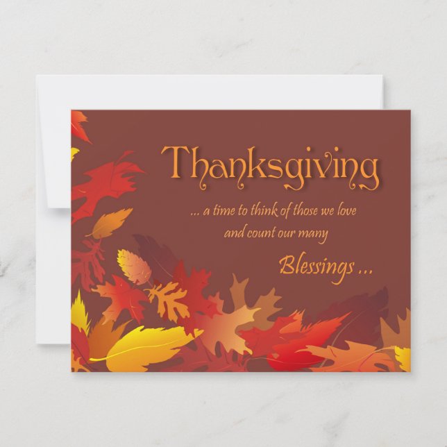 Inbjudan till Thanksgiving till värdpart (Framsida)