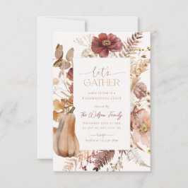 Inbjudan till thanksgiving - vänner - middag