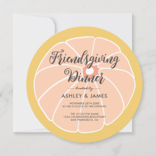 Inbjudan till Thanksgivingen Dinner Modern Pumpkin