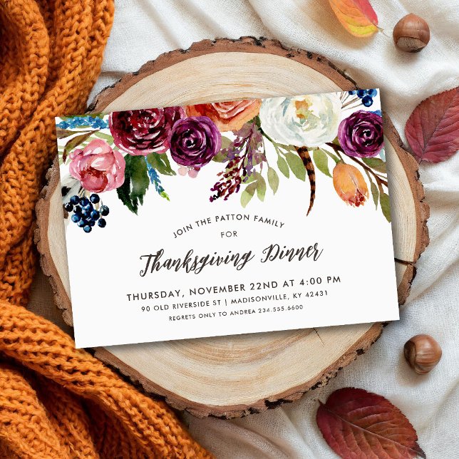 Inbjudan till Thanksgivingen för höstblooms -  (Skapare uppladdad)