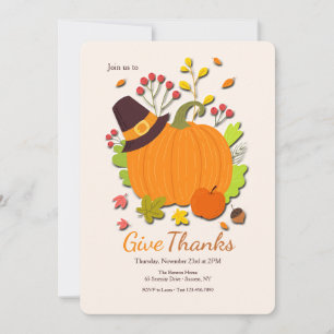 Inbjudan till Thanksgivingen Ge - kvällstid