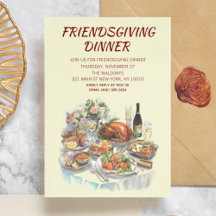 Inbjudan till Thanksgivingen på middagen