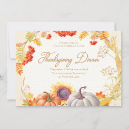 Inbjudan till Thanksgivingen Pumpkin Solros Middag