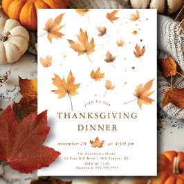 Inbjudan till Thanksgivingen säsong Splendor Dinne