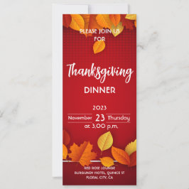 Inbjudan till thanksgivingens middag