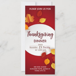 Inbjudan till thanksgivingens middag