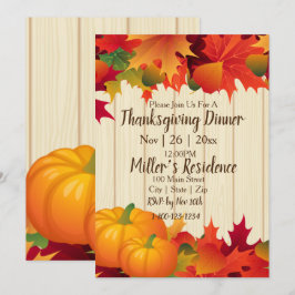 Inbjudan till thanksgivingens middagsgrupp