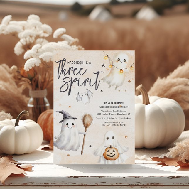 Inbjudan till Three Spirits tredje födelsedagsfest (Skapare uppladdad)