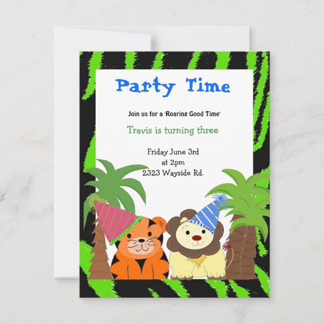 Inbjudan till tiggare och Lejona födelsedag (Framsida)