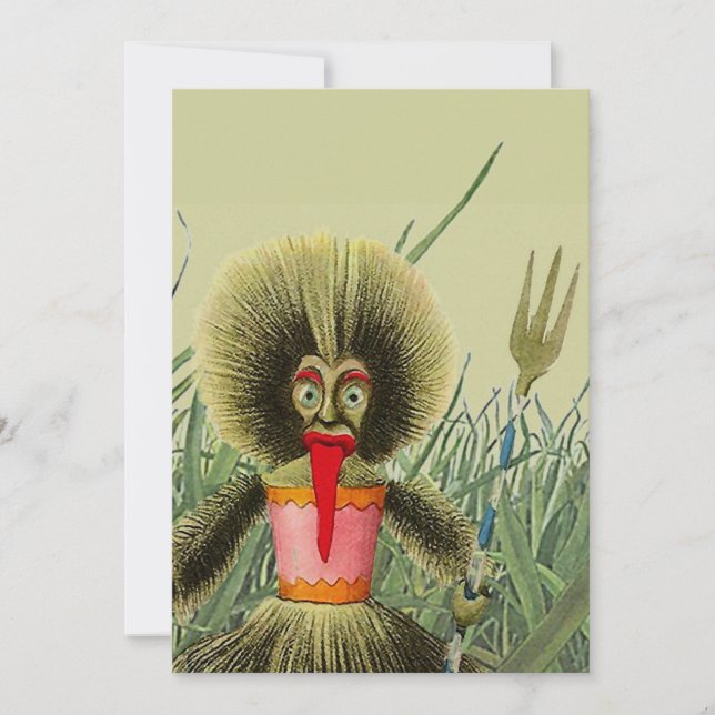 Inbjudan till Tiki Doll Grass Gräsmatta Backyard R (Framsida)