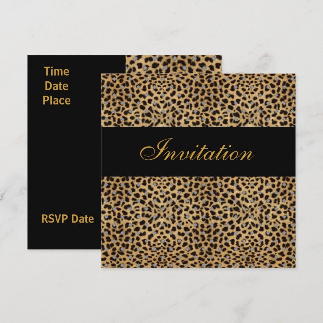 Inbjudan till Tillfällen för djurutskrift (Fram/baksida)