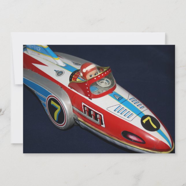 Inbjudan till Tin Leksak Space/Rocket Frakt (Framsida)