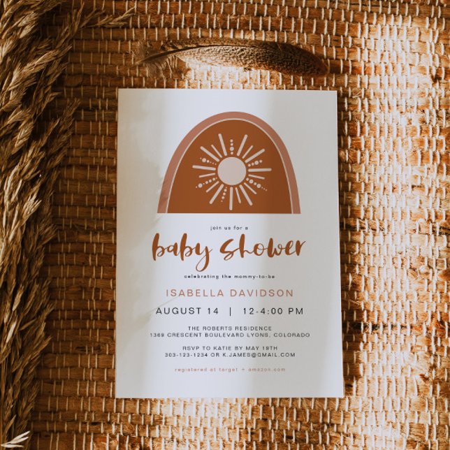Inbjudan till TINLEY Boho Terracotta Sol Rainbow B (Skapare uppladdad)