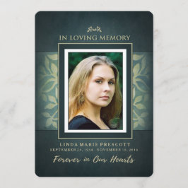Inbjudan till tjänsten Teal & Guld Loving Memorial