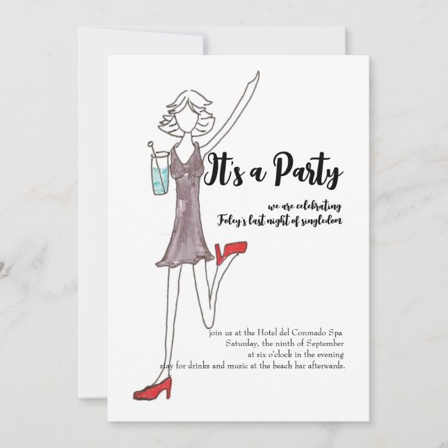 Inbjudan till tjejkväll (Framsida)