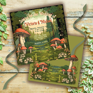 Inbjudan till Toadstool Forest Wedding