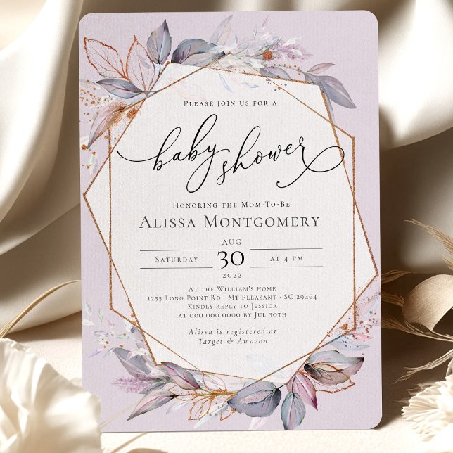 Inbjudan till toalettskuvret för lavender-Lila (Skapare uppladdad)