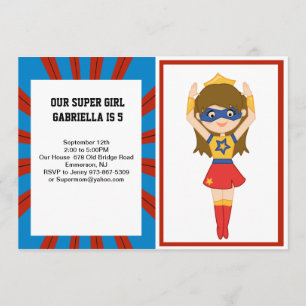 Inbjudan till Toppen Girl Hero Birthday