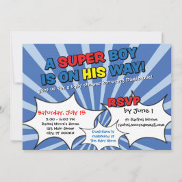 Inbjudan till toppen Hero Boy Baby Shower