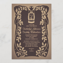 Inbjudan till Träd Lantern Rustic Wedding