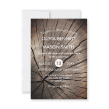 Inbjudan till träd & natur texturerat bröllop