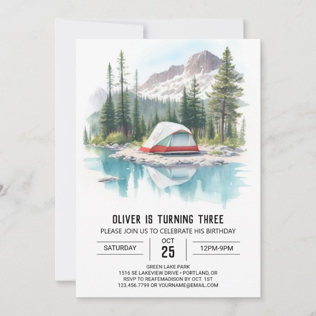 Inbjudan till träden på födelsedagen (Framsida)