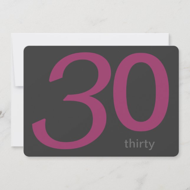 Inbjudan till träkol och plommon Anpassningsbar 30 (Framsida)